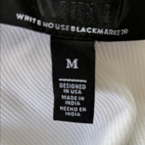 NWT White House Black Market One Shoulder Chain Strap Tank Top White Size M - Picture 5 of 10